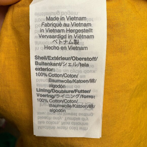 NWOT J Crew Eyelet Button Front Short Sleeves Peplum Yellow Top Size 3X - Picture 8 of 12